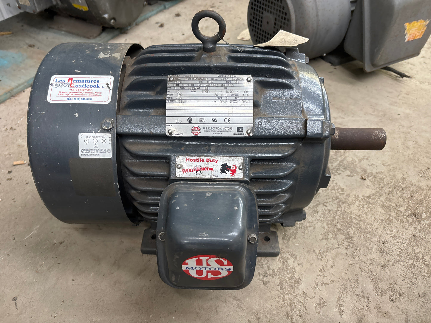 Moteur 10HP US Motors - 575V