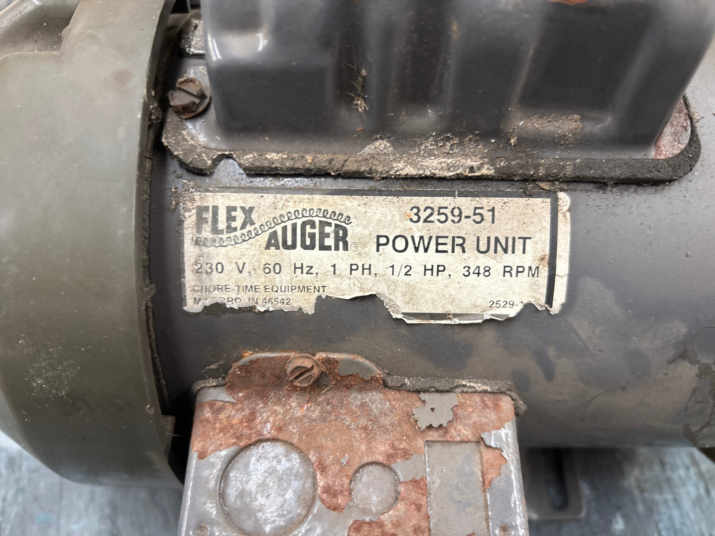 Moteur 1/2HP - 230V pour vis à grain FLEX AUGER